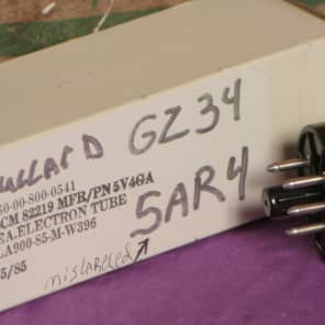 Mullard / Phillips  GZ34 / 5AR4 Rectifier tube NOS (in box)mislabled 5V4GA image 2