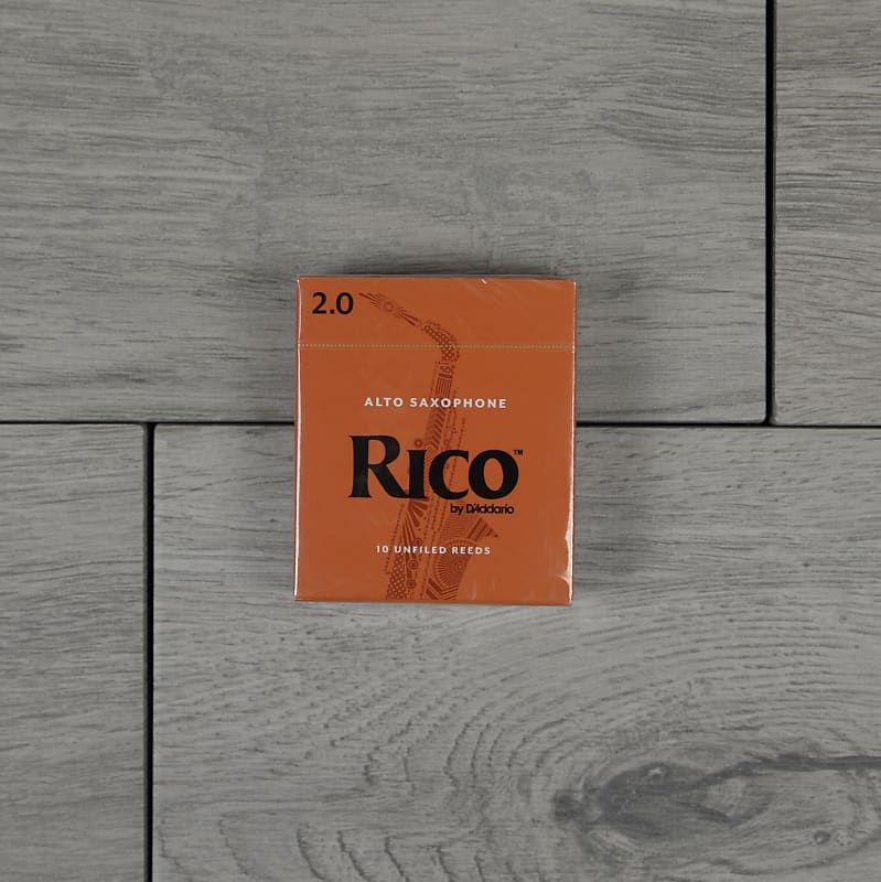 Rico by D'Addario Alto Saxophone Reeds, Strength 2 (Box of 10) image 1
