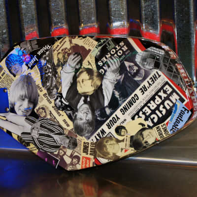 Phantom Phantom Brian Jones Memorabilia Guitar.  Art.  VOX style. ONLY ONE. Collectible.  2005 Collage image 15