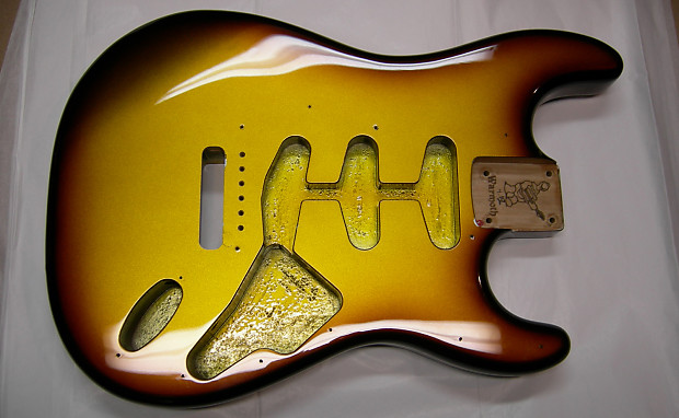 【着後レビューで 送料無料】 Metallic Sunburst body strat Warmoth Burst mystic $450 WAS ギター