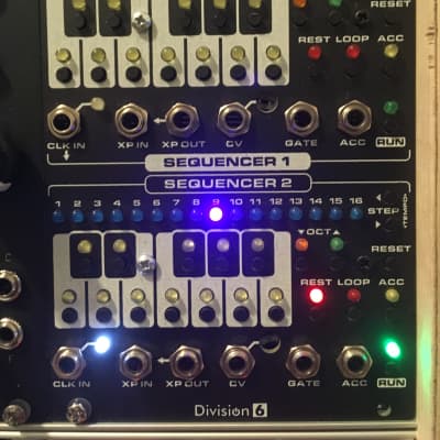 Division 6 Dual Mini Sequencer Eurorack Modular Synthesizer analog step sequncer x0x b0x style image 1