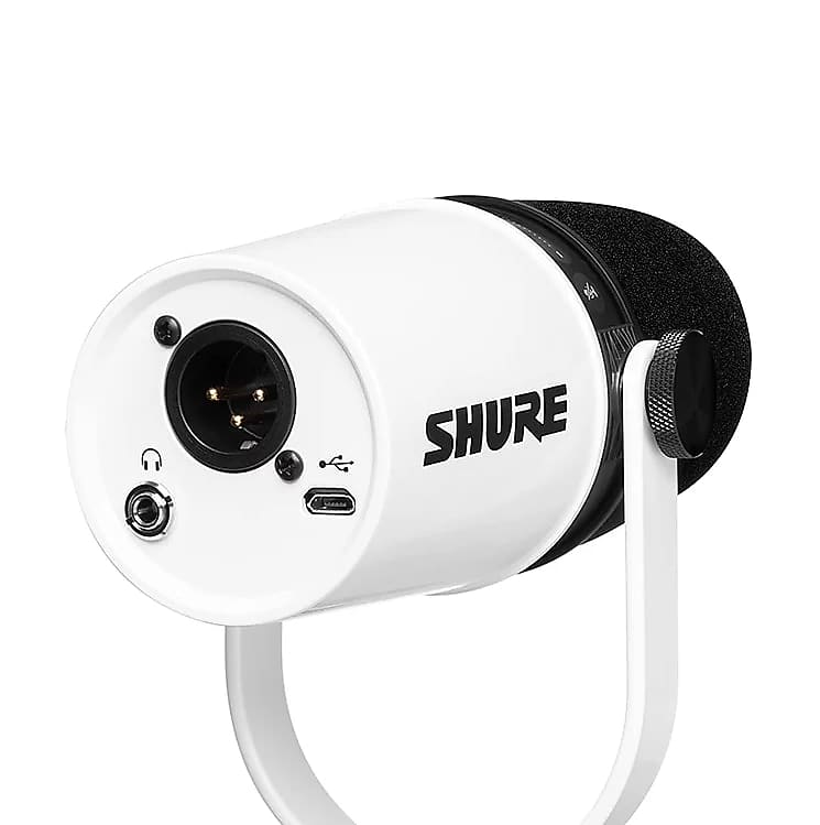 Shure MV7 White (Limited Edition) Podcast Microphone (both USB