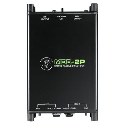 Mackie MDB-2P Stereo Passive Direct Box 1/4" XLR Converts Unbalanced to Balanced image 1