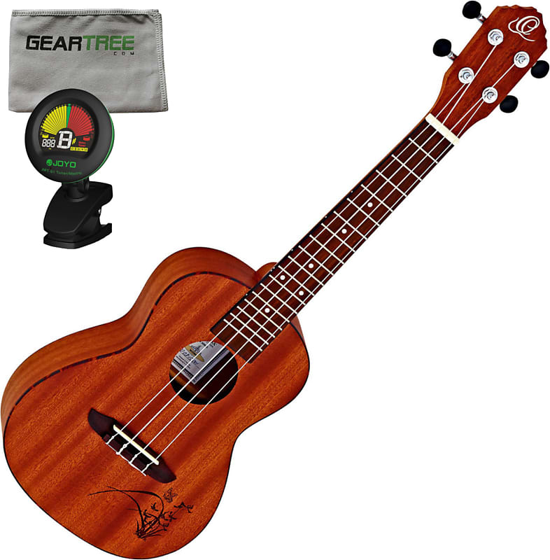 Ortega Guitars Ukulélé Concert Gaucher – Acoustique – Série Bonfire – Sapele, Naturel (RU5MM-L