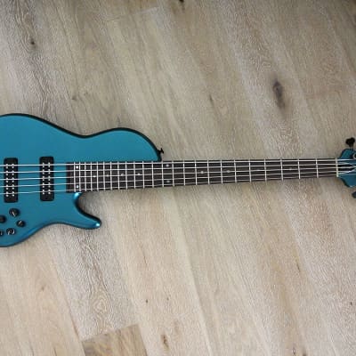 STR Guitars - Sierra SC5-MAHO - 5 String Active Bass - Custom Model With Mahogany Body  Dodger Blue image 2