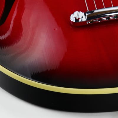 CLEAN! 2000 Hamer USA Newport Pro Black Cherry Burst - Solid Carved Spruce Top, Hollowbody Guitar! image 24