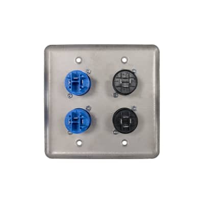 OSP Q-4-2PCA2SP Quad Wall Plate w/ 2 Powercon A and 2 Speakon image 2