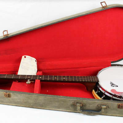1960s-1970s Eko 5 String Closed Back Banjo - Natural image 12