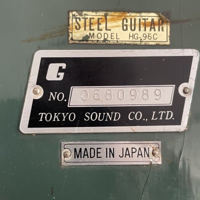 Guyatone  HG-96C Lap Steel Guitar 1960's Vintage - Green image 6