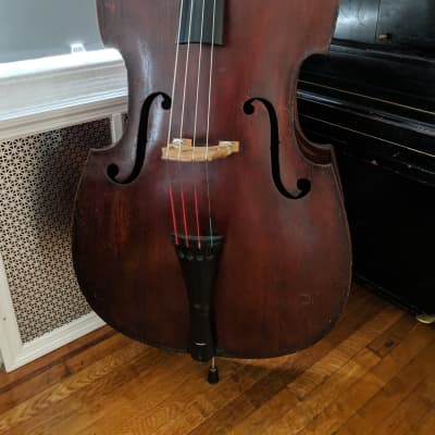German Double Bass Upright Bass 1850 Brown image 11