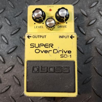 Boss SD-1 Super Overdrive Early MIT Taiwan JRC4558DD Chip Converted to PSA  Spec 9vDC Black Label