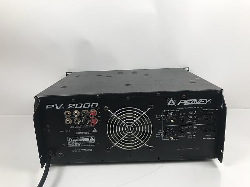 Peavey PV 2000 Professional Stereo Power Amp Amplifier 1000 Peavey PV 2000 Professional Stereo Power Amp Amplifier 1000