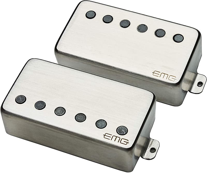 EMG 57/66 TW Dual Mode Humbucker Pickup Set, Brushed Chrome