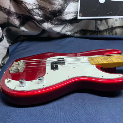 Fender Precision Bass 4-string P-Bass with Case 1990 - 1991 - Candy Apple Red / Maple Fingerboard image 8