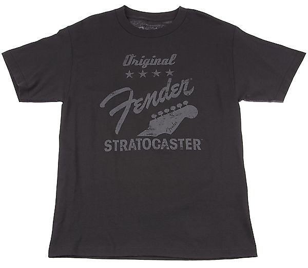 Fender Original Strat T-Shirt, Charcoal, M 2016 image 3