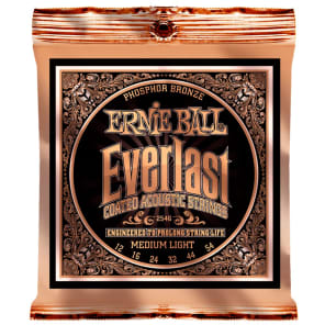 Ernie Ball 2546 Everlast Phosphor Bronze Medium Light Acoustic Guitar Strings (12-54)