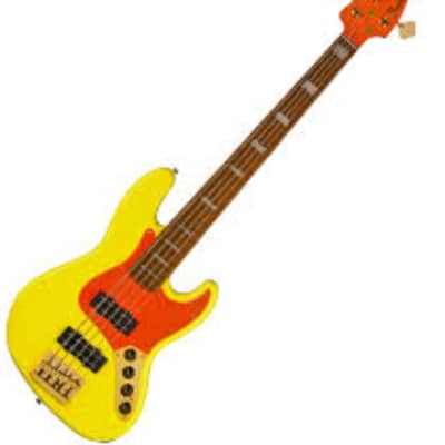Immagine FENDER - MonoNeon Jazz Bass V  Maple Fingerboard  Neon Yellow - 0149400386 - 4