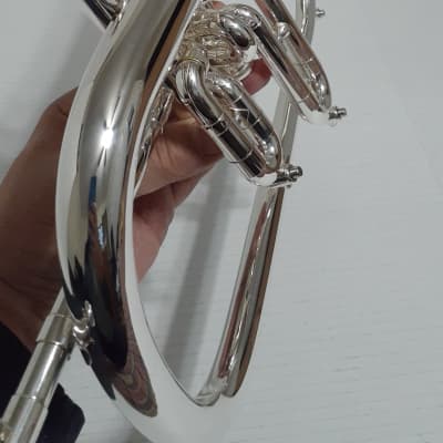 Getzen ETERNA 895S- 3 Valve FLUGELHORN , Mouthpiece & 2 Handle Combo Hard  case . 1972-1975 - Silver plated | Reverb