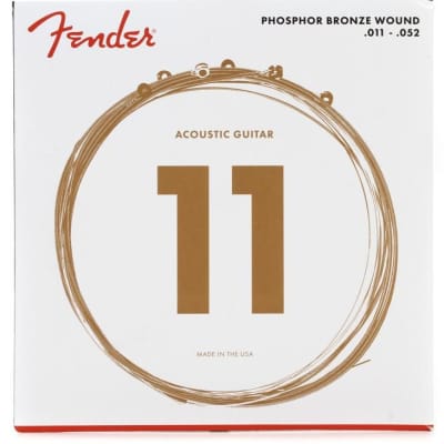 Fender Phos. Bronze Acoustic Strings, Ball End, 60CL .011-.052 for sale