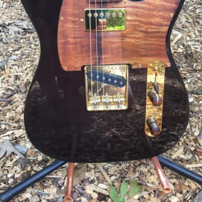 Suhr Classic T  Custom Trans Black with Koa and Gold Accents image 3