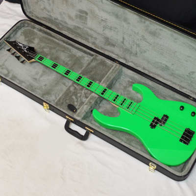 DEAN Custom Zone 4-string BASS guitar new w/ Hard CASE - Florescent Nuclear GREEN image 1