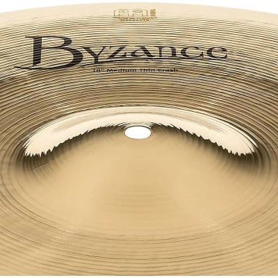 Meinl Byzance Brilliant B18MTC-B 18" Medium Thin Crash Cymbal  (w/ Video Demo) image 4