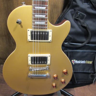 Epiphone Les Paul Standard Gold Top Electric Guitar With Padded Musicians Friend Gig Bag image 1