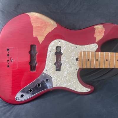 Fender American Deluxe Jazz Bass with Maple Fretboard - Crimson Red Transparent - Suhr Era Body and Neck image 1