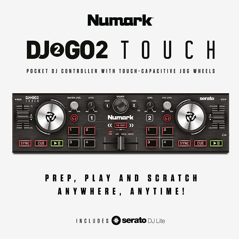 Numark DJ2GO Touch Pocket DJ Controller with Capacitive