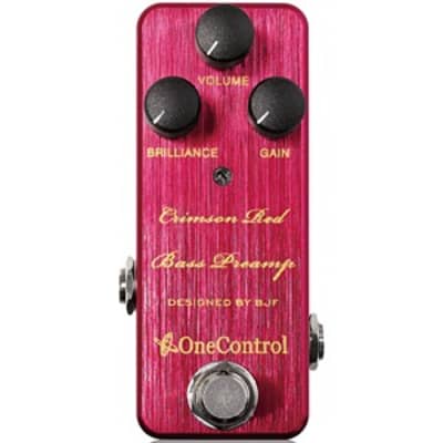 One Control BJF Series Crimson Red Bass Preamp Pedal for sale