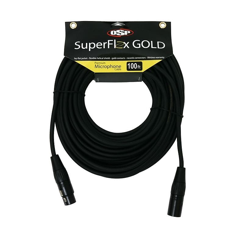 Elite Core SuperFlex Gold SFM-100 Premium Microphone Cable, 100-Feet image 1