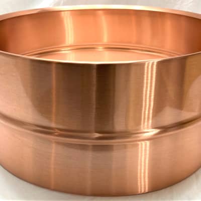 Copper 6.5x14 Snare Drum Shell with Bead Polished Lacquer Finish image 1