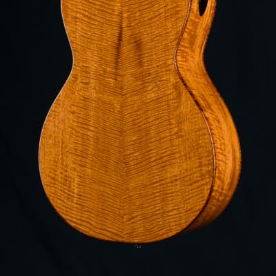 Ressler Parlor 12-Fret Flame Mahogany and Bearclaw Sitka Spruce NEW image 15