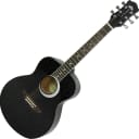 Luna Aurora Borealis 3/4 Size Acoustic Guitar Black Pearl