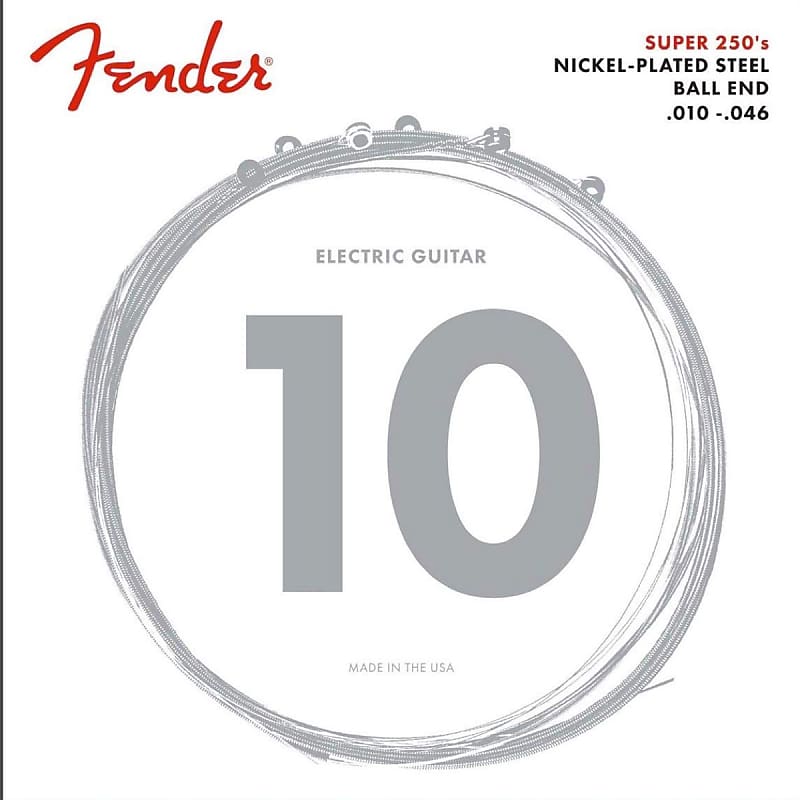Fender 250R Nickel Plated Steel Ball End 10-46, Electric Guitar Strings Light S-S250R image 1