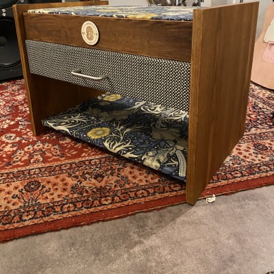 Heavy Seas Amp Riser/ Pedalboard storage for studio - Golden Ash / Sea Weed Morris Fabric image 13