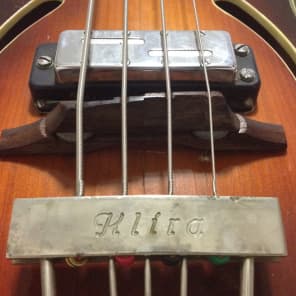 Klira 356 Twen Star Violin Bass 1960's Tobacco Burst image 10