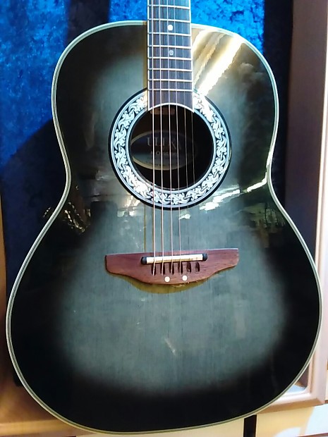 Ovation Ultra Series 1517 Acoustic Electric Guitar Transblack Burst W/ Case