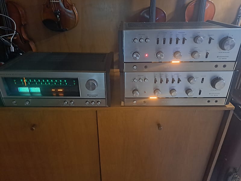 Classic 1970&#039;s Kenwood KA 8004 integrated amplifier, KT 6004 tuner 60 wpc  			