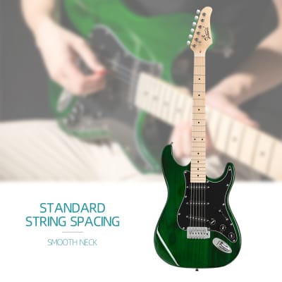 Glarry GST Electric Guitar w/20W Amplifier Green image 7