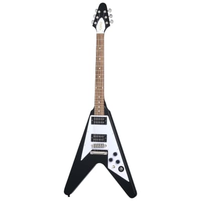 Epiphone Kirk Hammett Signature 1979 Flying V Guitar w/ Gibson Pickups and Hardshell Case - Ebony image 2