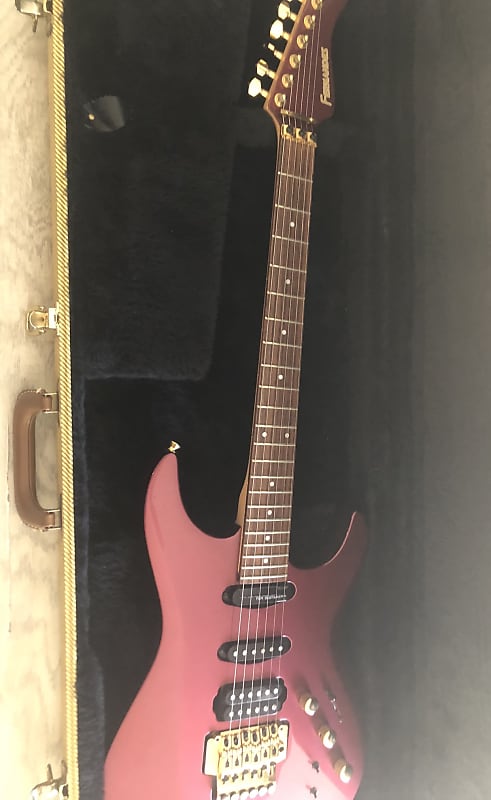 Fernandes AFR-90S Sustainer Strat style floyd rose with ohsc 1990s Burgandy  Mist Metallic