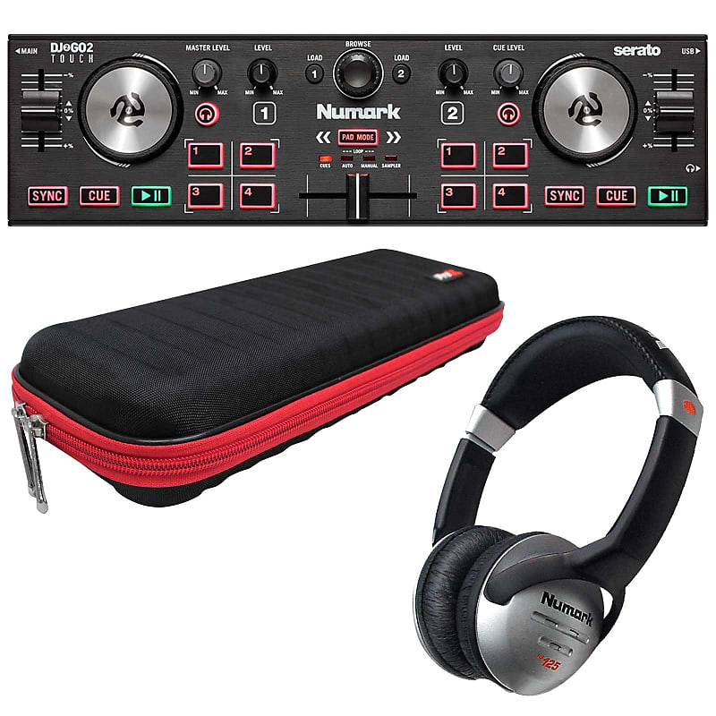 Numark DJ2GO2 Touch Pocket DJ Controller with Headphones & Bag