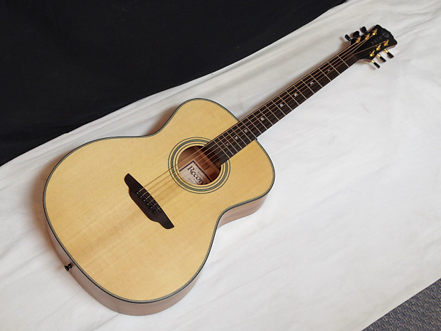Luna Art Recorder Solid Wood Acoustic Guitar Natural image 1