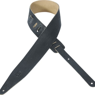Levy's Diego Series 2 1/2" Nubuck Leather Strap MNU317-BLK image 1