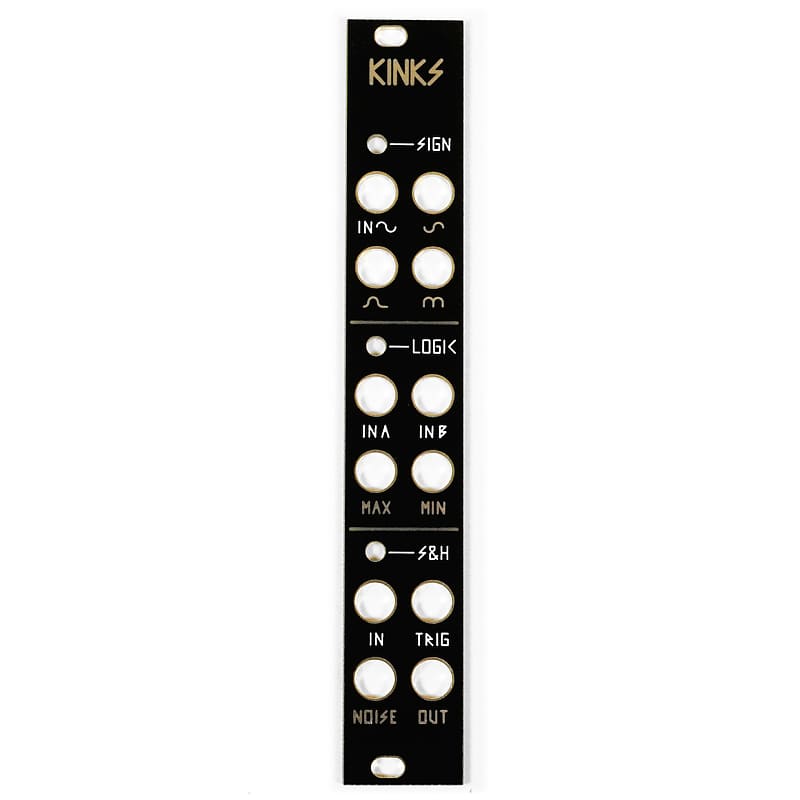 Mutable Instruments Kinks Black & Gold replacement panel 4HP | Reverb