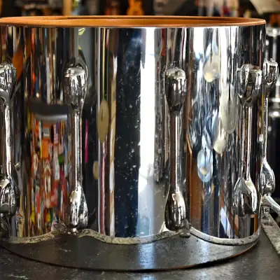 Vintage Slingerland TDR 10 Lug 12x15 Marching Snare Drum - Stainless Steel image 2