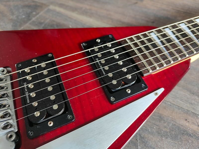 1996 Grover Jackson Japan Rhoads Flying V (Flame Red) | Reverb