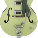 Gretsch G6118T-60 Vintage Select Edition '60 Anniversary Hollow Body Electric Guitar with Bigsby. TV Jones, 2-Tone Smoke Green (Brand New - Full Warranty)