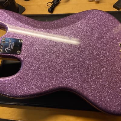 2017 Fender Limited Edition Adam Clayton Jazz Bass Purple Sparkle image 19